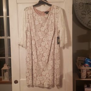 Daisy lace knee length dress